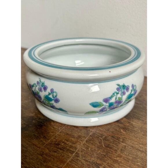 Vintage Chinese Floral Ceramic Planter Pot | Small Planter Vase - Picture 3 of 5